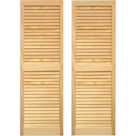 Pinecroft Pinecroft SHL47 Exterior Louvered Shutters 15 x 47 in. SHL47